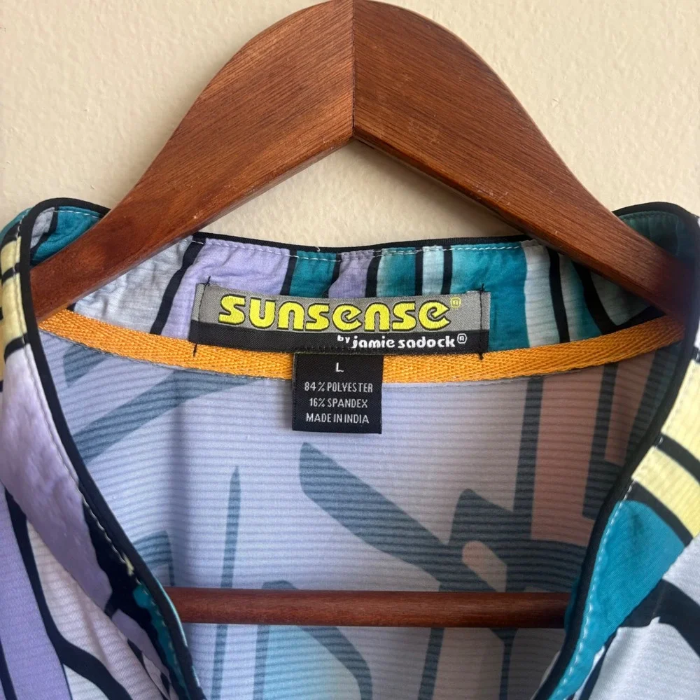 Sunsense by Jame Sadock Womens Sun Protection Wearable Art Quarter Zip Shirt - Picture 3 of 7